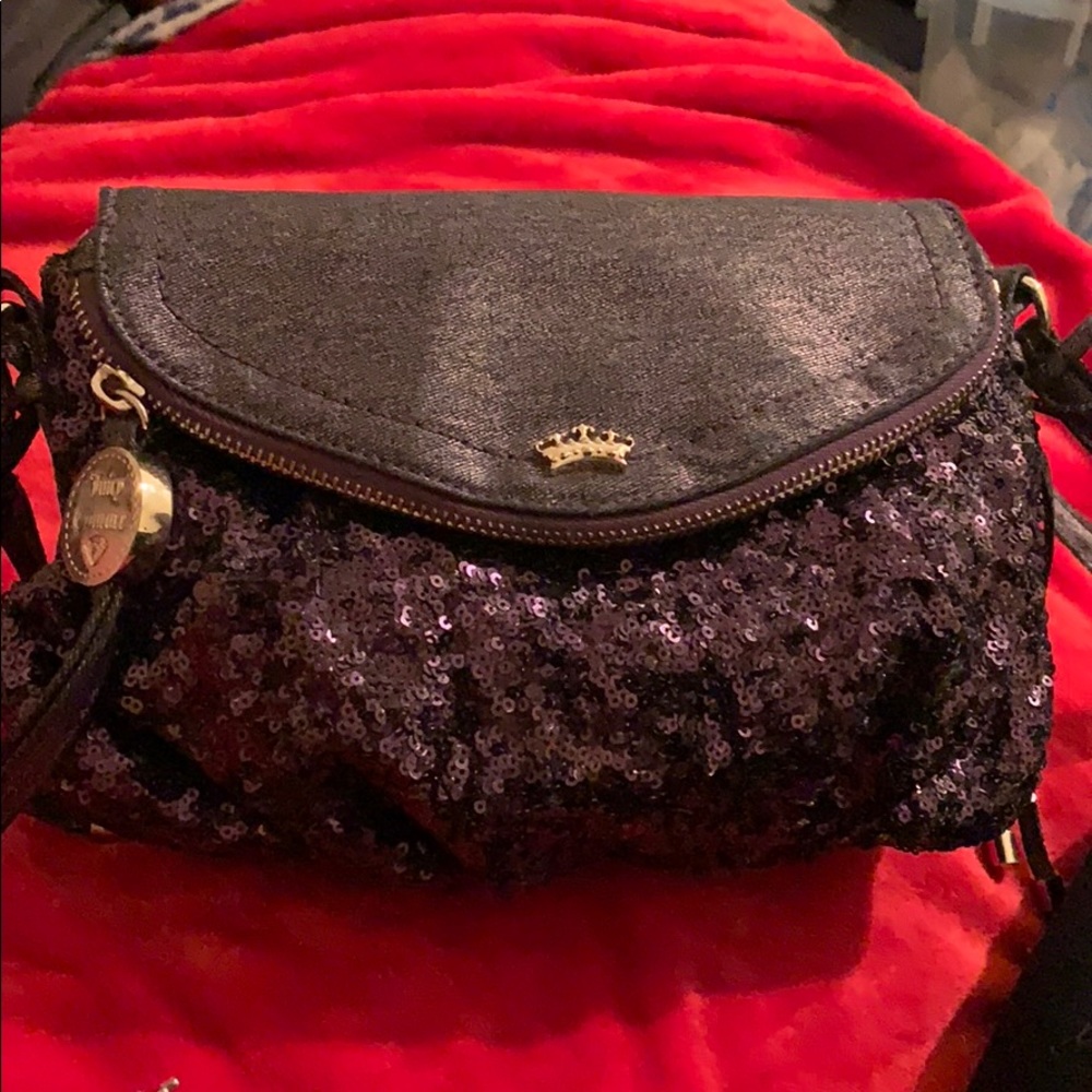 Juicy couture purple sequin purse